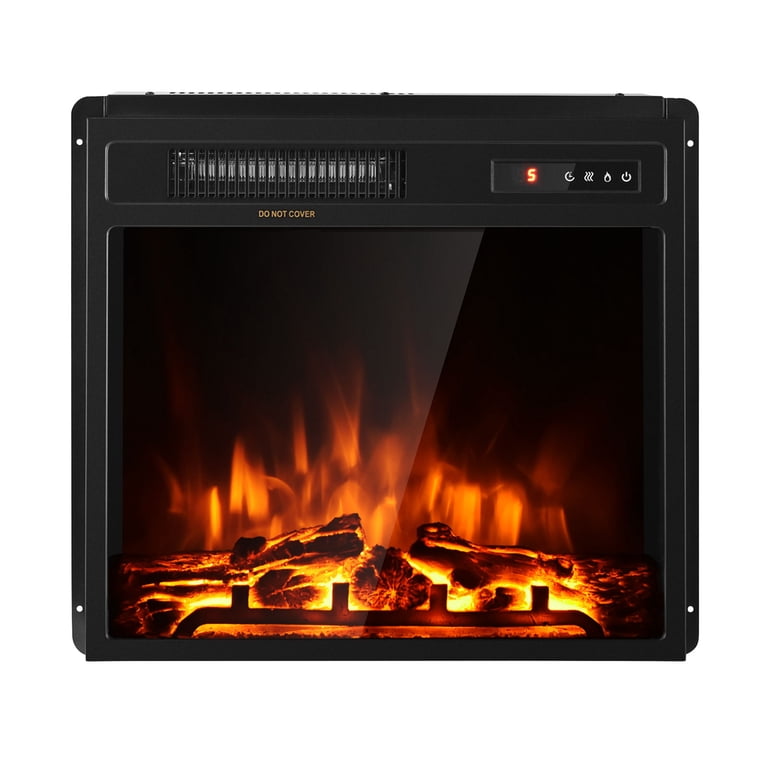 Gymax 18 inch Electric Fireplace Insert Freestanding u0026 Recessed 1500W Stove  Heater - Walmart.com
