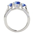 thumbnail image 3 of Mauli Jewels Rings for Women 1.56 Carat Diamond And Round Shaped Sapphire Ring 4-prong 10K White Gold, 3 of 6