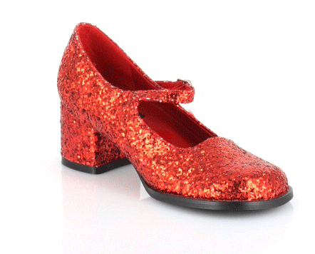 adult red glitter shoes