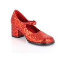 thumbnail image 3 of Red Glitter Mary Jane 1.75" Heel Child Shoes: Small, 3 of 3