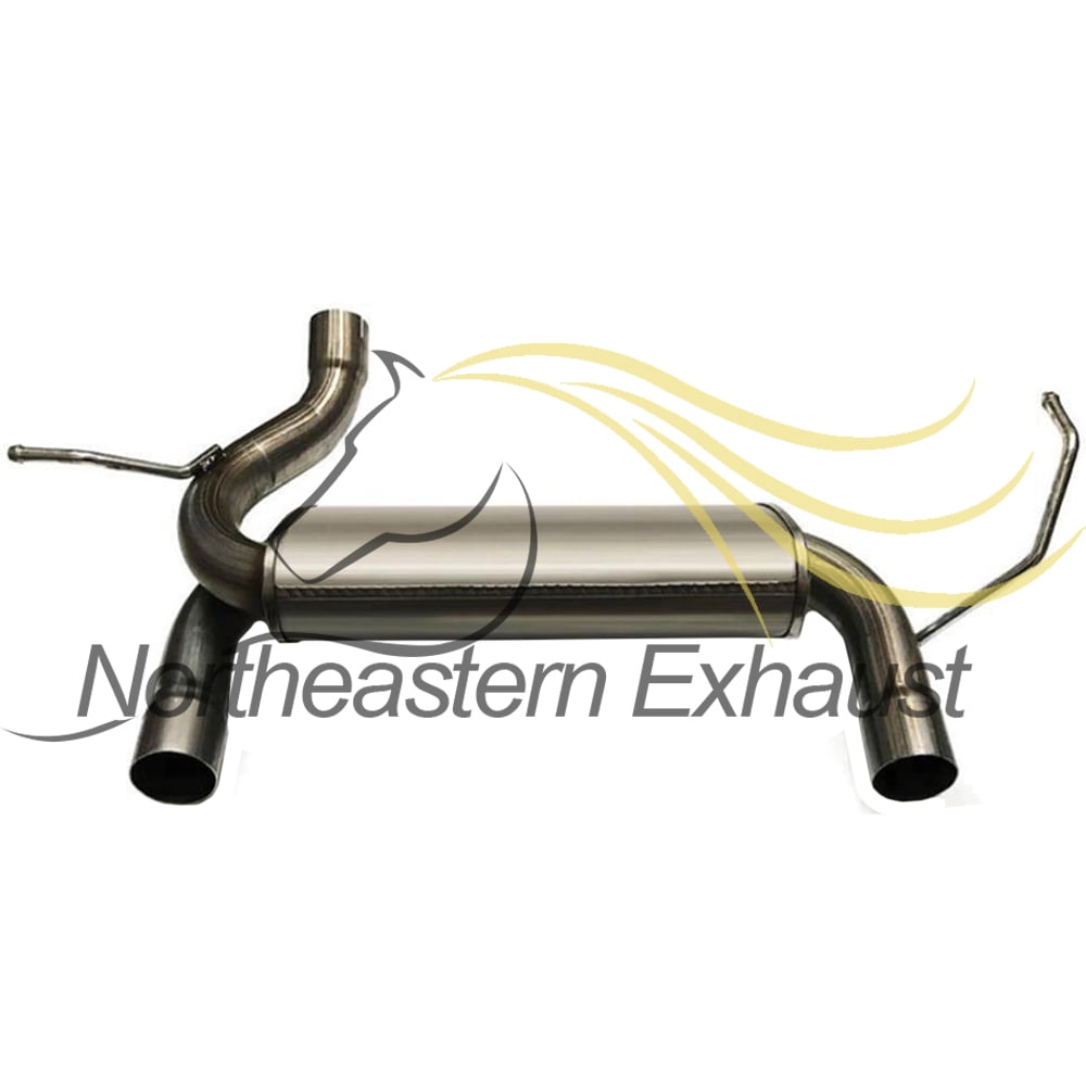 Northeastern Exhaust Axle-Back Rear Muffler Fits 2007-2017 Jeep Wrangler 3.6L & 3.8L - Direct Fit | Stainless Steel