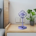 thumbnail image 6 of YZEGDCH Portable Pedestal Fan - Foldaway Standing Fan Foldable Desk Fan Wireless Use 1200Mah Rechargeable Battery Control Telescopic 3Speed Quiet Fan for Home Kitc, 6 of 8