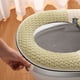 thumbnail image 5 of Tapa de asiento de inodoro con cremallera verde con asa, tapa de asiento de inodoro con bordado para el hogar, tapa de asiento de inodoro con bordado, tapa de asiento de inodoro con asa, 5 of 6