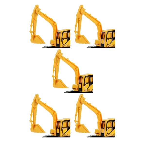 fastboy Bonrich Véhicule de Construction en Alliage Plastique Modèle de Camion Jouet Classique pour Enfants Jaune et Noir 3*4.3*3.5cm 5Ensemble