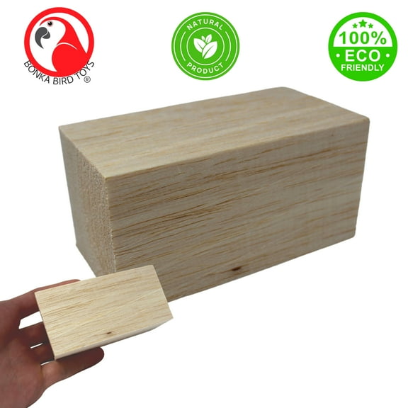 Bonka Bird Toys 2088 Balsa Brick Parrot Foot Craft Talon Cage Part Toy Conure Macaw