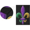 thumbnail image 2 of Mardi Gras Garden Flag 12x18 Double Sided, Glitter Fleur De Lis Mardi Gras House Flags, Fleur de Lis Outdoor Flag Banner, New Orleans Holiday Yard Flags, Masquerade Party Decorations, 2 of 6