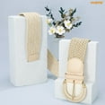thumbnail image 6 of WHIPPY Women Wide Braided Belt for Dresses Jeans Pants Ladies Woven Beige Waist Belts, 6 of 6