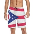 thumbnail image 6 of FREEAMG Bald Eagle On American Flag Patriotic USA Design Men's Pajama Pants Shorts Sleepwear Lounge Pajama Bottoms, 6 of 7