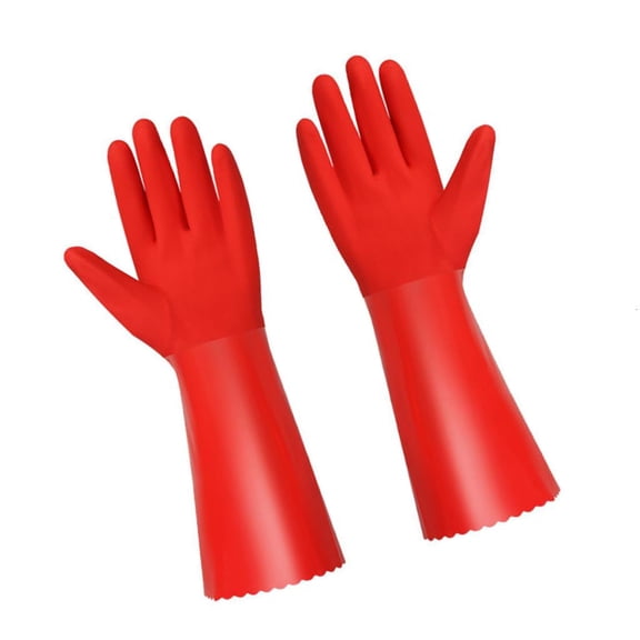 YIGSECU Heavy Duty Long Cuff PVC Gloves Antislip Design for Enhancing Safety Durability