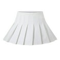 thumbnail image 1 of Jupe Plissée Unie Taille Haute pour Filles Femmes, Jupe Trapèze Mini, 1 of 7