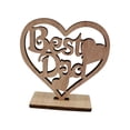 thumbnail image 1 of Adorno de escritorio con forma de corazón de madera, regalo para el Día del Padre, letrero decorativo de amor. Estilo B, 1 of 9