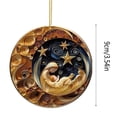 thumbnail image 3 of WKSCLPAI 9cm Round Quilled‑Paper Art Christmas Tree Hanging Ornament, Blue‑Golden Night Themed Xmas Hanging Decor, Style F, 3 of 7