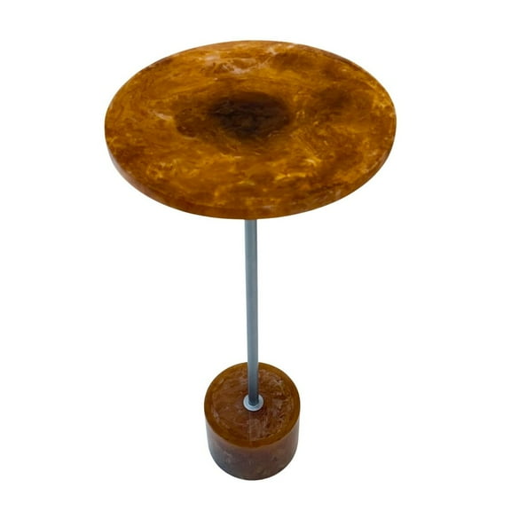 Carolina Chair & Table Amber Glow Pedestal Table - Nickel