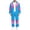 Blue, variant on Colorblock Tracksuit Set for Men Full Zip Jacket and Matching Athletic Pants Relaxed Fit Casual Sportswear Outfit for Streetwear Travel Training and Everyday Wear