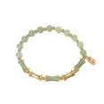 thumbnail image 1 of Pulsera Nephrite Jade para mujer con diseño de tubo de bambú, 1 of 2