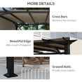 thumbnail image 5 of Outsunny 10' x 10' Steel Patio Pergola with Canopy Beige, 5 of 9