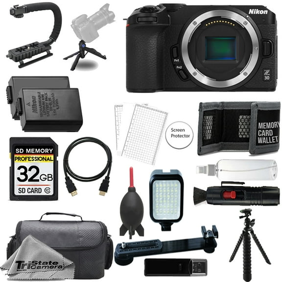 Tri-State Camera NIKZ30S07 Mirrorless Camera with 32GB Memory Card, Extra Battery, Cleaning Kit