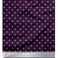 thumbnail image 1 of Soimoi Purple Heavy Satin Fabric Blue Star Fabric Prints By Yard 54 Inch Wide, 1 of 3