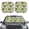thumbnail image 2 of Haiem Bees and Flower Car Windshield Sun Shade (2 Pieces) Foldable Windshield Sun Shade Car Accessories for Truck SUV Pickup-Small, 2 of 7