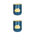 thumbnail image 3 of Billuyoard Taza Simple de doble capa nubes cepillado tazas personalidad reutilizable dibujos animados moda cepillo de titular pareja regalos Verde oscuro 301-400ml 2Conjunto, 3 of 6