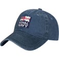 thumbnail image 1 of Royal Navy Denim Baseball Cap Hat Adjustable Cowboy Hat, 1 of 8