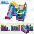 thumbnail image 3 of Costway 5-In-1 Inflatable Bounce Castle with Basketball Rim & Climbing Wall w/ 735W Blower, 3 of 8