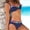 Blue, variant on Bikini Sets for Women Flattering Bikini Retro Vintage Two Piece Bikini Full Coverage Swimsuit Push up Bikini Bikini String Teens Swimsuits 2 Piece V Neck 2 Piece Bikini