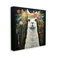 thumbnail image 4 of Stupell Industries Floral Llama on Black Animals & Insects Painting Gallery Wrapped Canvas Art Print Wall Art, 24 x 24, 4 of 8
