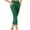 Green, variant on Yoga Leggings For Women Capris Pants Casual Temperament Solid Color Slim With Pocket Green