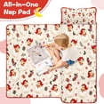 thumbnail image 4 of Beige Christmas Santa Pattern Toddler Nap Mats for Kids Preschool,50"x20" Sleeping Mat Bag or Kids,Toddler Sleeping Bag,Toddler Nap Mat or Daycare, 4 of 6