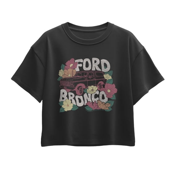 Ford - Bronco Floral - Youth Girls Boxy T-Shirt