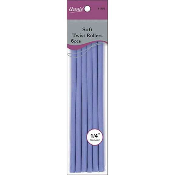 Annie Soft Twist Rollers Lavender 1/4" 6 piece 1198