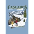 thumbnail image 3 of Decorative Tea Towel, Apron North Cascades, Washington, Snowshoer Scene,, Unisex, Adjustable, Organic Cotton, 3 of 3