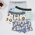 thumbnail image 5 of Boys Boxer Briefs, Toddler Kids Cotton Underwear Dinosaur Printed Shorts Set 2-10 Years, 4 Pack, 5 of 6