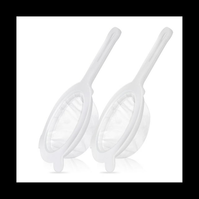 Colador de Jugo de 2 Piezas Colador de Alimentos de Nylon de PláStico Colador de de Yogur con Manejar para Jugo de Cocina 100/400