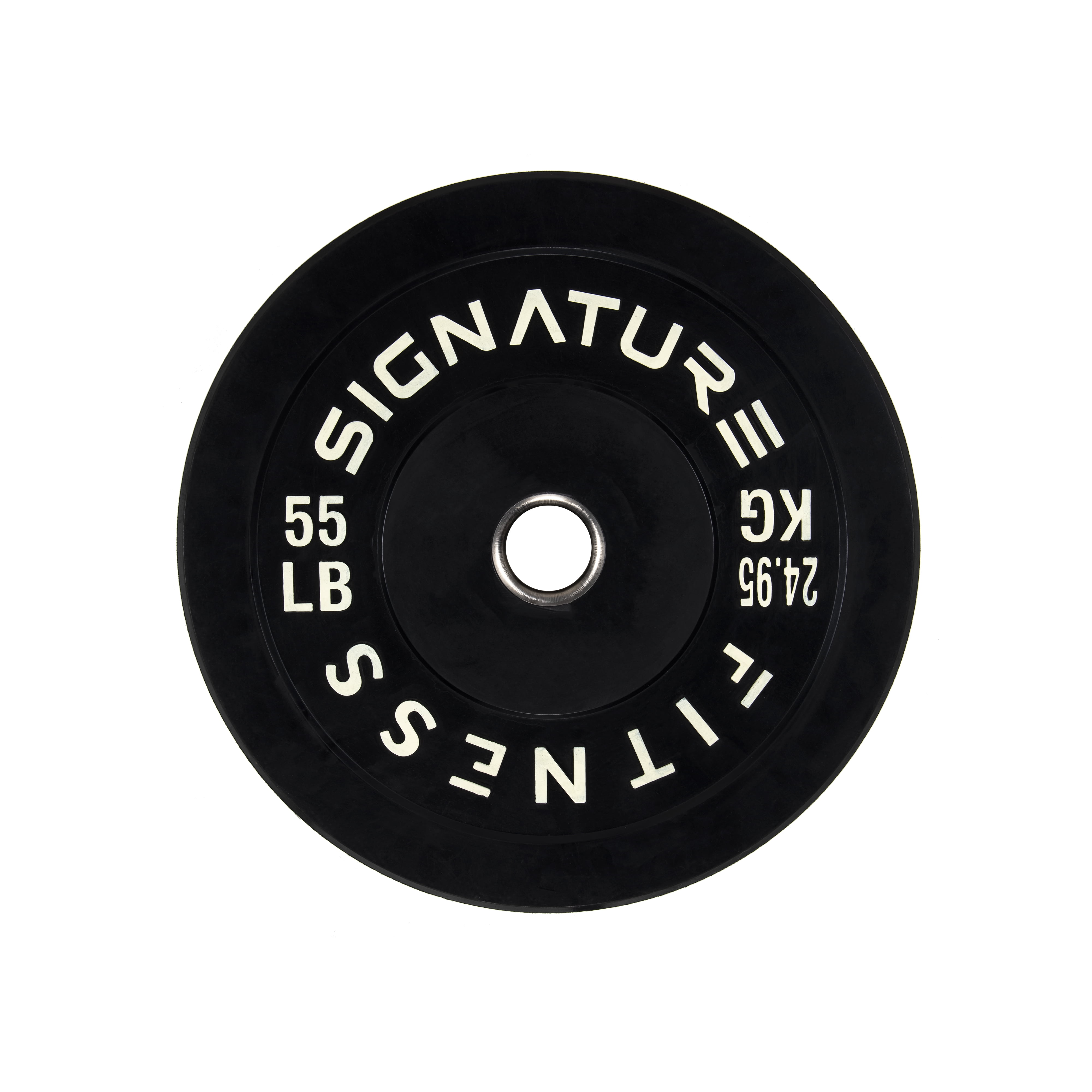 Signature Fitness 2" Olympic Bumper Plate Weight Plates with Steel Hub in Pairs or Sets - 100% Virgin Rubber