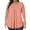 Orange, variant on Qulqfy 3/4 Sleeve Womens Tops Pleated Black Plus Size Casual Crew Neck Polka Dot Blouses T Shirts for Women L