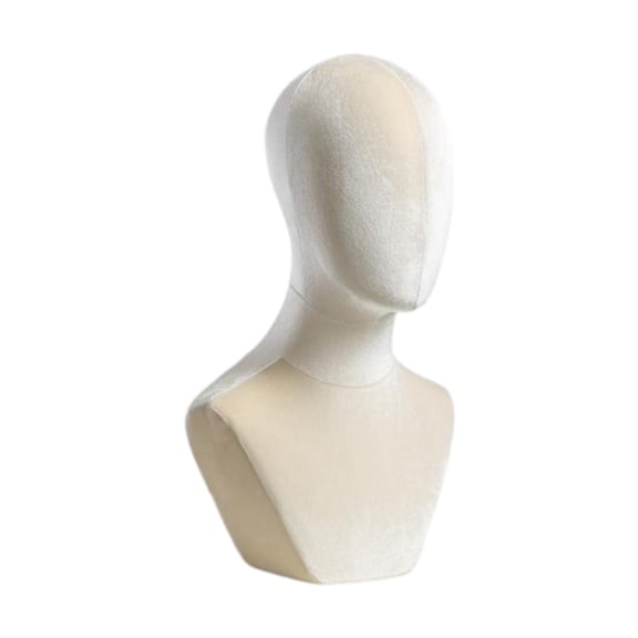 Serenable Bust Mannequin Head Versatile Holder for Headdress Commercial Use Hats Beige