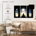 thumbnail image 4 of Elephant Stock Buddhist Wall Art - Horizontal Multi Panel Canvas - Living Room Wall Decor - Wellness Multi Panel - Black And Gray Decor - 23" x 14", 4 of 4