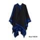 thumbnail image 3 of Minnieouse Poncho grueso de otoño e invierno para mujer, capa portátil para mantener el calor, chal cálido para fiestas, vestirse para viajes diarios Abrigos y chamarras Azul Minnieouse AP013379-02, 3 of 6