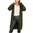 thumbnail image 2 of Cardigan Sweaters for Women Casual Solid Long Sleeve Coat Winter Sweater Jacket, 2 of 4