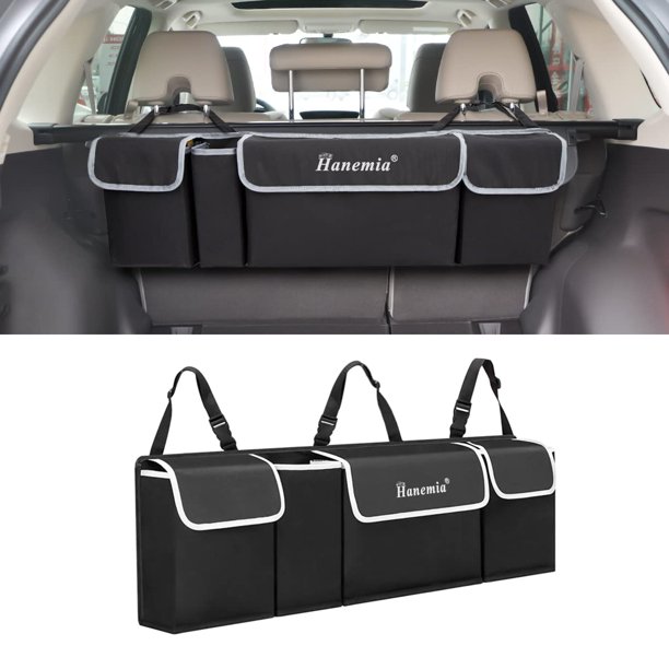 Organizador de maletero de coche Hanemia, tela Oxford impermeable, negro
