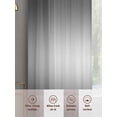 thumbnail image 5 of Black Grey Ombre Sheer Curtains 45 Inch Length 2 Panels Set, Contemporary Abstract Gradient Voile Window Treatment Rod Pocket Small Kitchen Curtains Drapes for Bedroom 52"x45"x2, 5 of 7