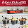 thumbnail image 3 of Elite Cuisine 7.5 Quart Capacity Triple Slow Cooker Buffet, 3 of 5