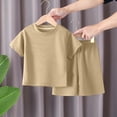 thumbnail image 7 of YUSIM Boys Active Outfits Set- Quick Dry Summer Loose Short Sleeve Shirts and Shorts Kids Activewear Coffee Size 8, 7 of 7