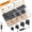 120PCS-Black, variant on 120PCS Furniture Cam Lock Hardware Kit, Alloy Steel Nickel Plated Cam Nuts Screws Lotus Wood Dowel Pins Plastic Expansion Nuts, Replacement Assembly Fasteners for Cabinets Drawers Desks DIY Furniture
