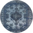 thumbnail image 1 of Ahgly Company Indoor Round Mid-Century Modern Light Purple Blue Oriental Area Rugs, 4' Round, 1 of 6