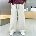 thumbnail image 3 of Bixock Sweatpants for Boys High Waist Straight Leg with Side Pockets Kids Solid Color Loose Casual Joggers Comfortable Workout Activewear Boys Clothings Size 9-10Years, 3 of 6