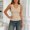 Khaki, variant on Womens Tanks V Neck Ribbed Slim Fit Knit Casual Tank Top Breathable Womens Cami Khaki M