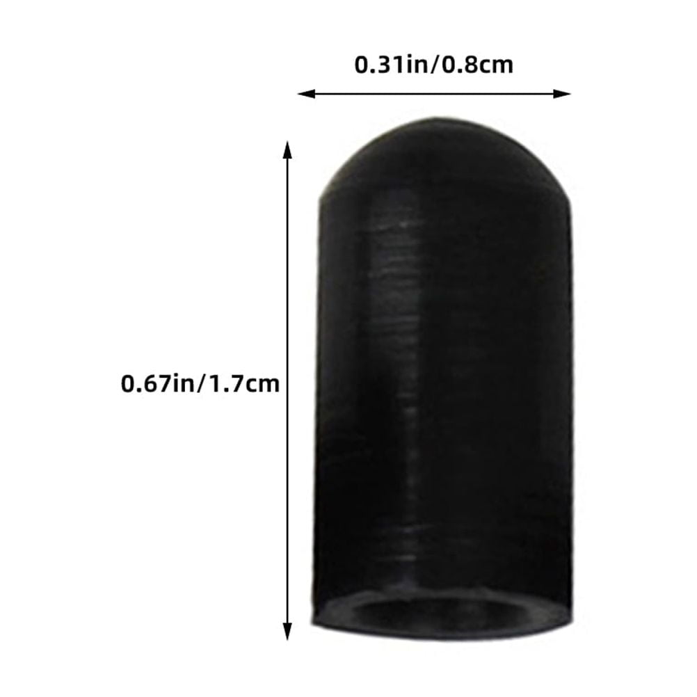 Masteelf 30 Pcs Black Drumstick Silent Tip Dampeners for Noise Reduction Accessories